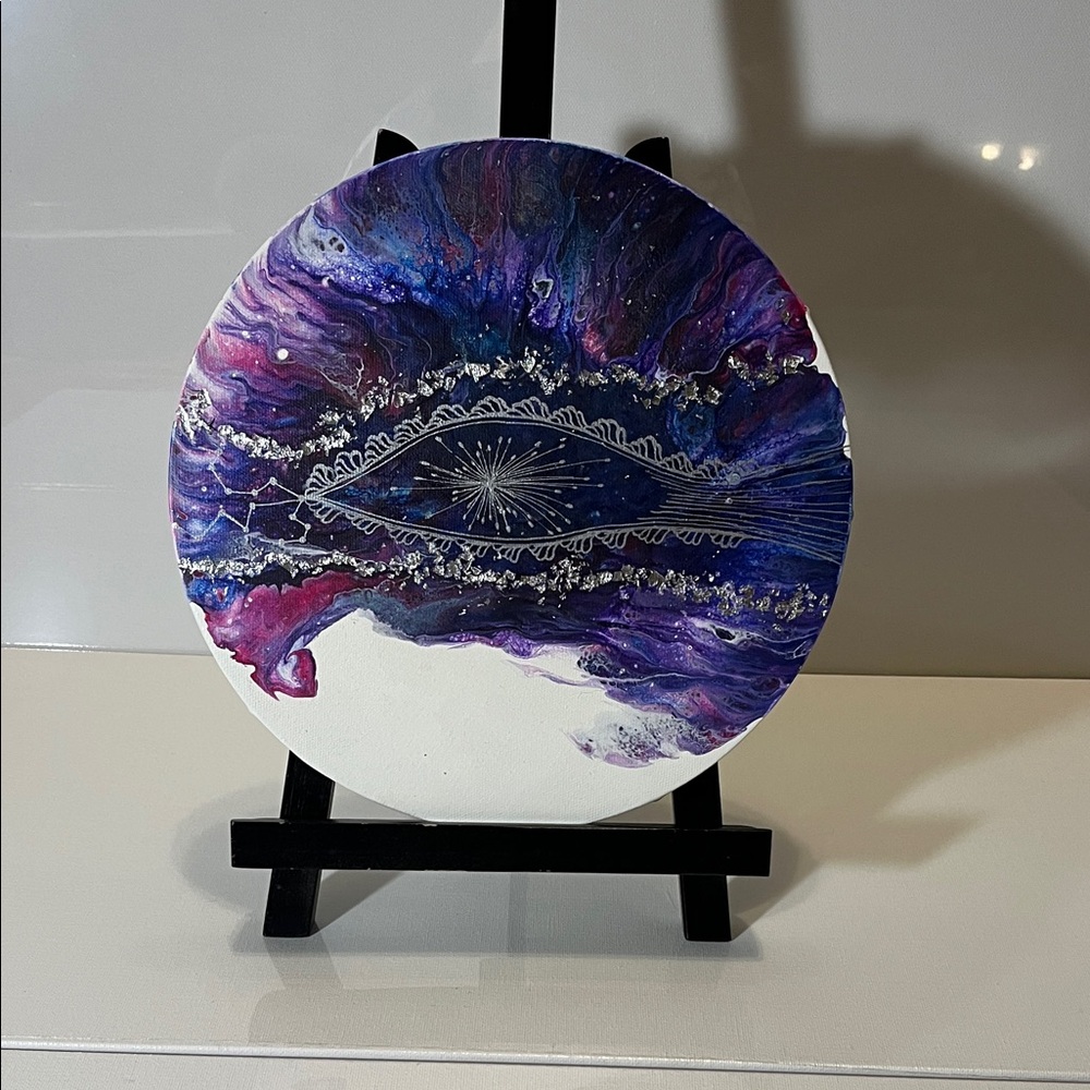 Abstract Purple and Blue Canvas Art